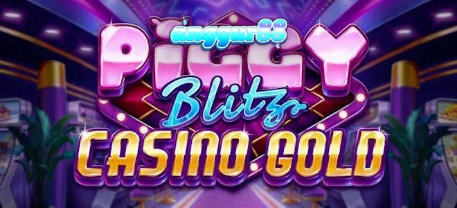 Tampilan visual slot Piggy Blitz Casino Gold dengan elemen babi emas dan nuansa kasino mewah.
